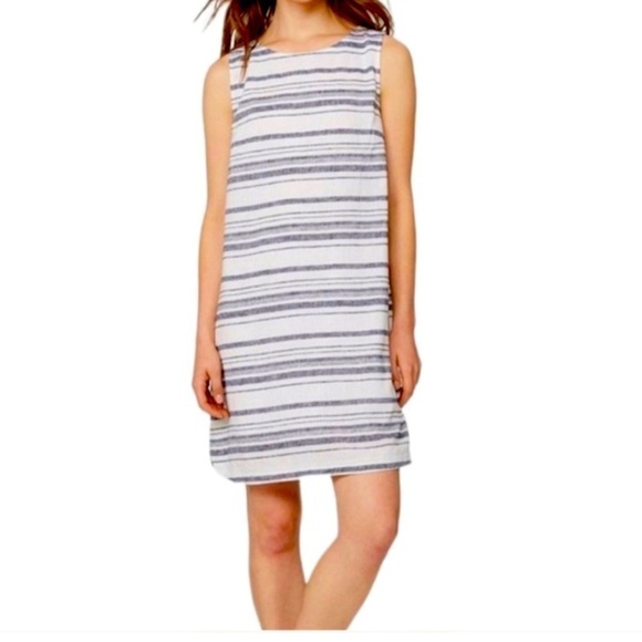BEACHLUNCHLOUNGE Alina Stripe Linen Shift Dress size Large - Picture 1 of 5